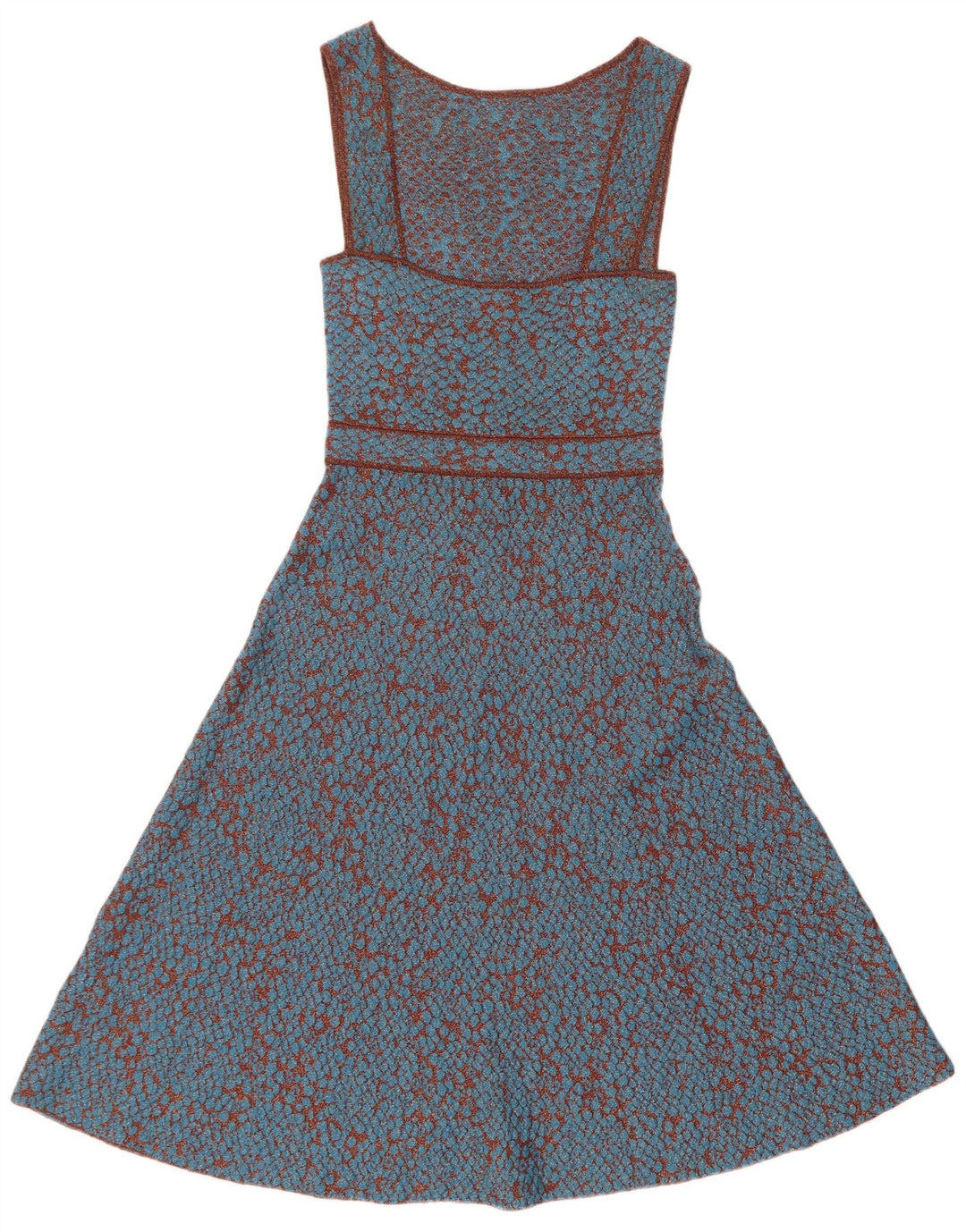 Abito da donna a trapezio senza maniche Missoni IT 42 Poliammide maculato blu medio