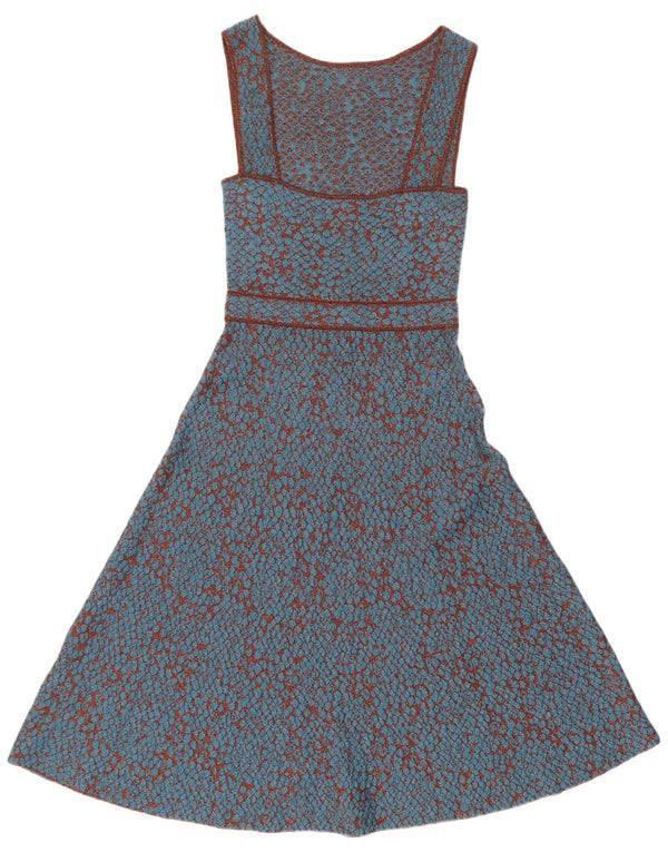 Abito da donna a trapezio senza maniche Missoni IT 42 Poliammide maculato blu medio