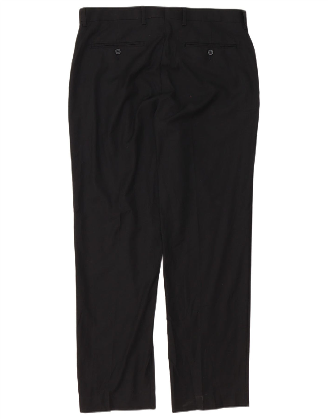 Pantaloni da abito vestibilità regolare da uomo Marks & Spencer W34 L31 poliestere nero