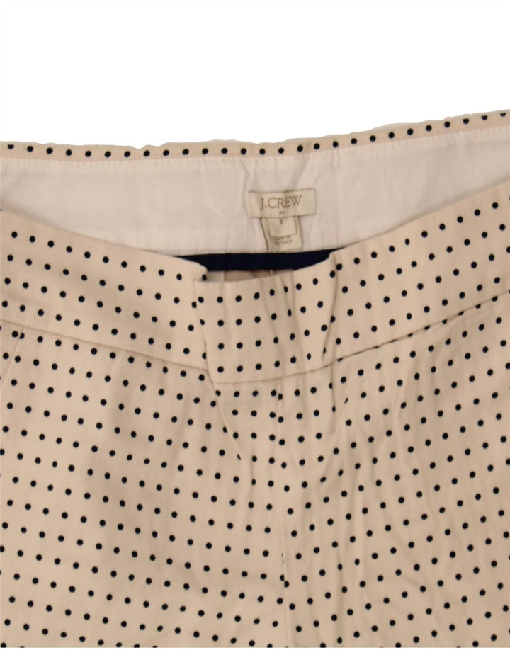 J. CREW Womens Chino Shorts US 8 Medium W33  Off White Polka Dot Cotton Vintage J. Crew and Second-Hand J. Crew from Messina Hembry 