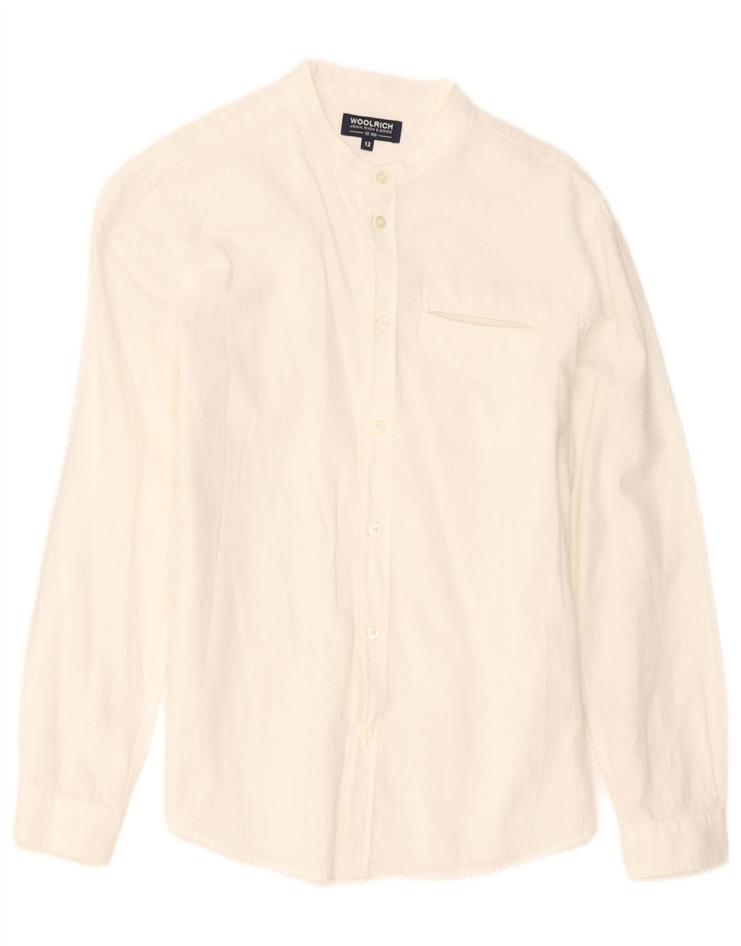 Camicia da donna Woolrich UK 12 cotone bianco medio