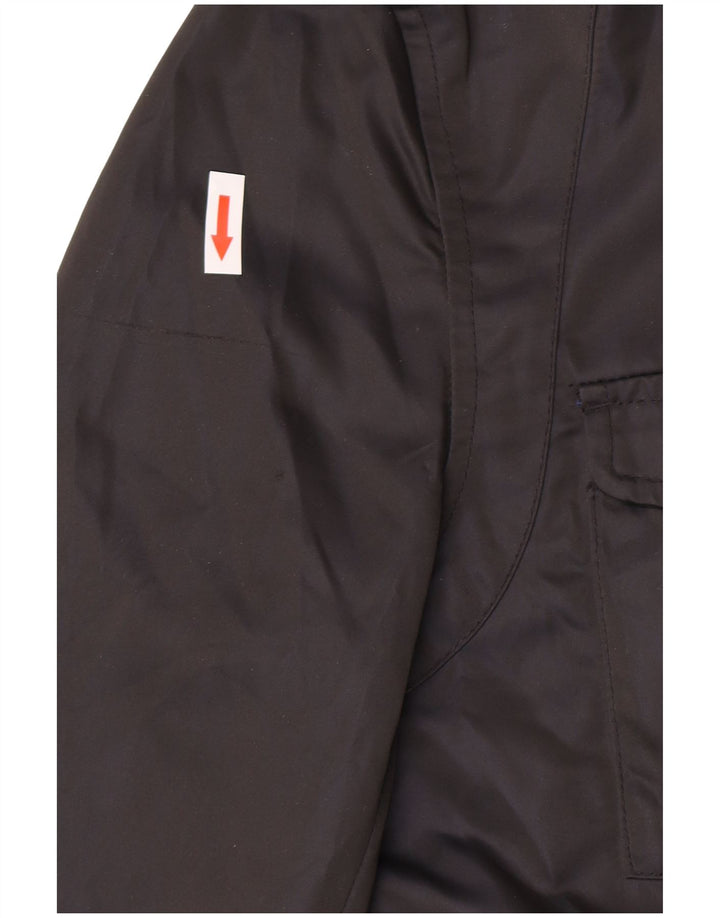 Giacca utilitaria con cappuccio da uomo Zara UK 38 poliestere nero medio