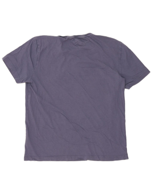 T-shirt grafica da uomo Tommy Hilfiger Top 2XL cotone color block blu navy