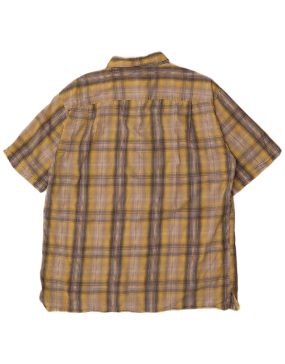 Camicia da uomo Angelo Litrico taglia 41/42 in cotone a quadri gialli grandi