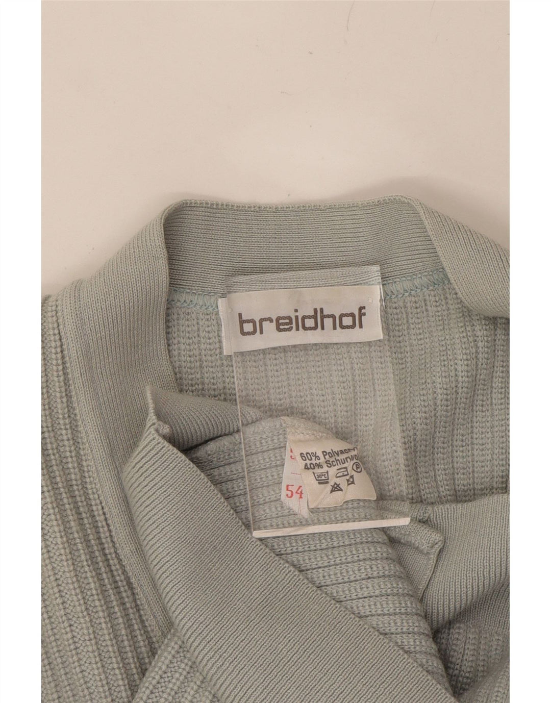 BREIDHOF Mens Cardigan Sweater IT 54 XL Grey Polyester Vintage Breidhof and Second-Hand Breidhof from Messina Hembry 