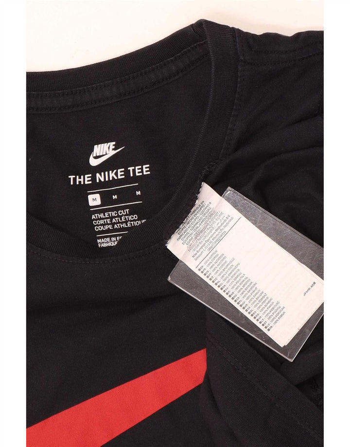 T-shirt grafica Nike da uomo con taglio atletico, cotone medio nero