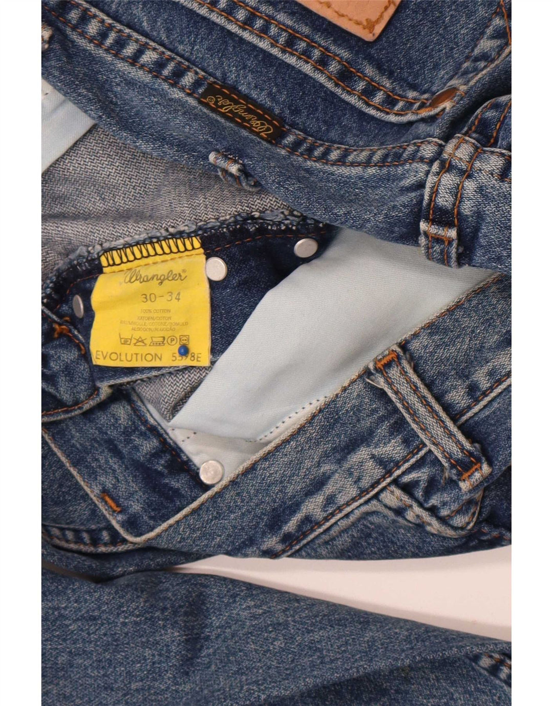 Jeans dritti Evolution da uomo Wrangler W30 L31 cotone blu