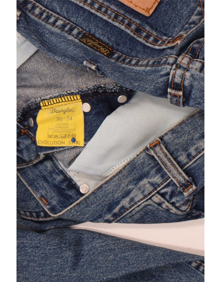 Jeans dritti Evolution da uomo Wrangler W30 L31 cotone blu