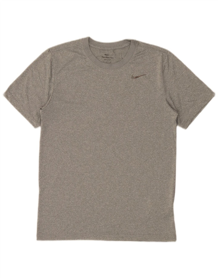 T-shirt Nike Dri Fit da uomo, piccola, in poliestere chiazzato grigio