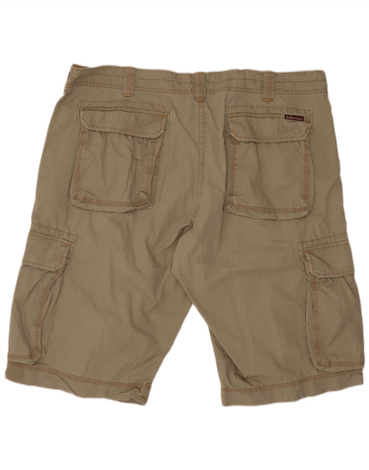 Pantaloncini cargo da uomo vestibilità regolare Marlboro Classics W40 XL cotone kaki