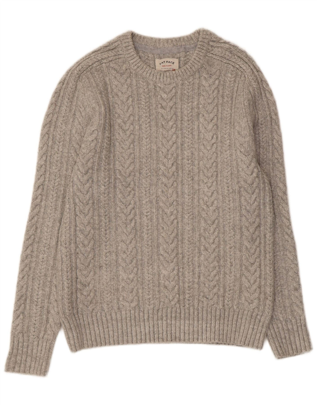 Maglione maglione girocollo da donna Fat Face UK 14 grande grigio