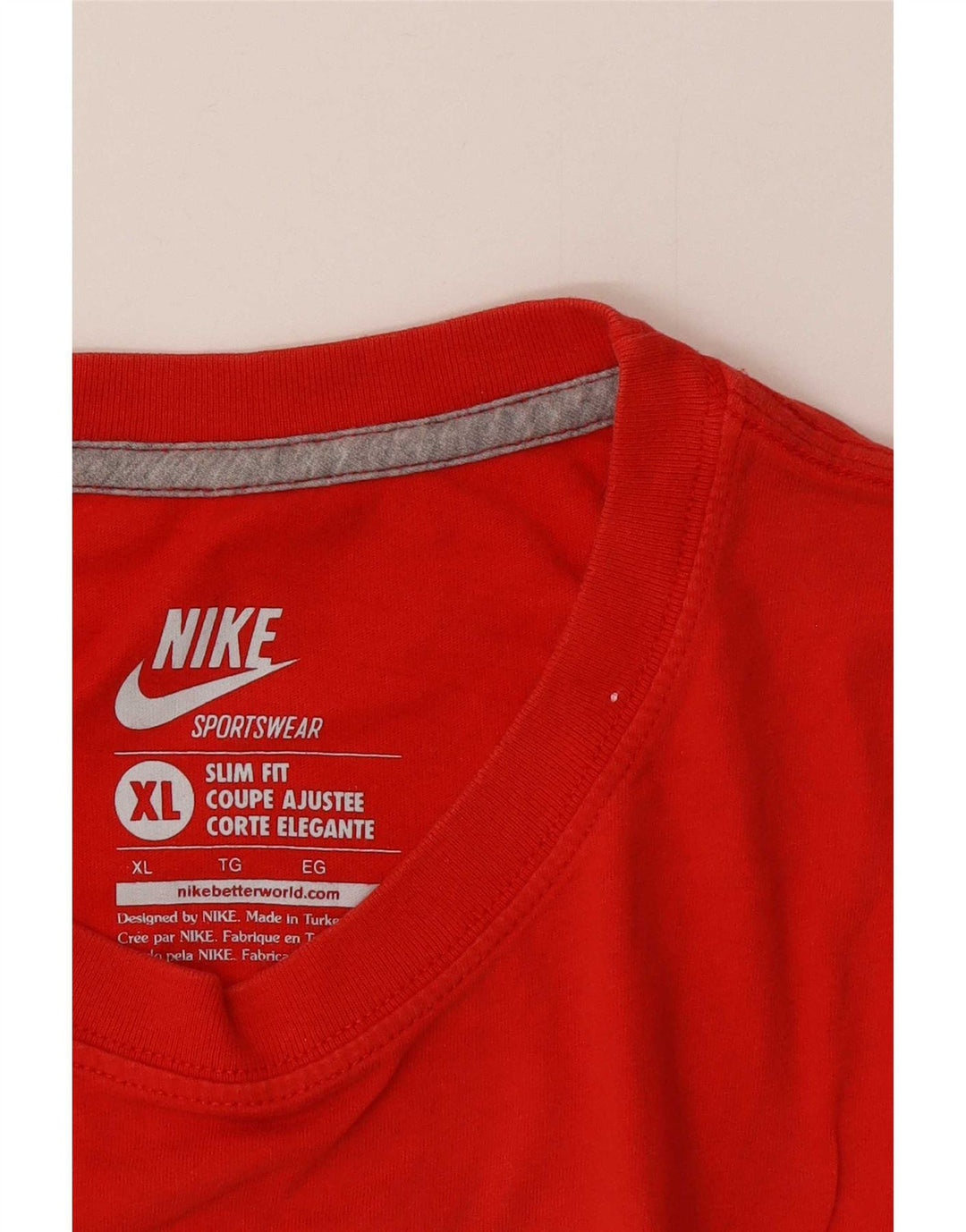 T-shirt grafica Nike Slim Fit da uomo XL rossa