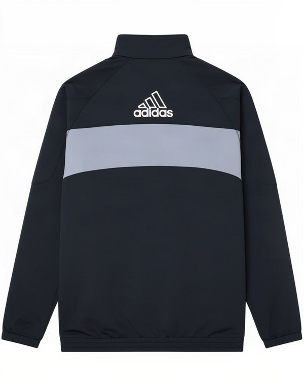 Giacca da ginnastica grafica da uomo Adidas UK 48/50 XL Blu navy Colourblock
