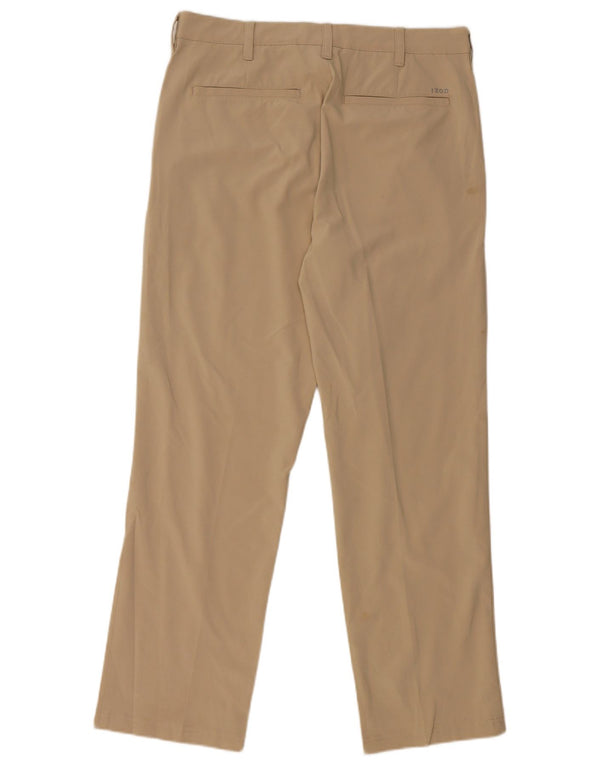 Pantaloni chino dritti da donna Izod W32 L30 poliestere beige