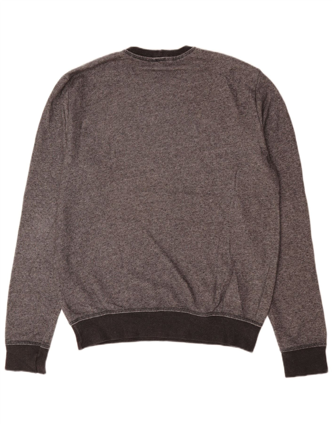 Felpa grafica da uomo Benetton Maglione 2XL Cotone chiazzato grigio