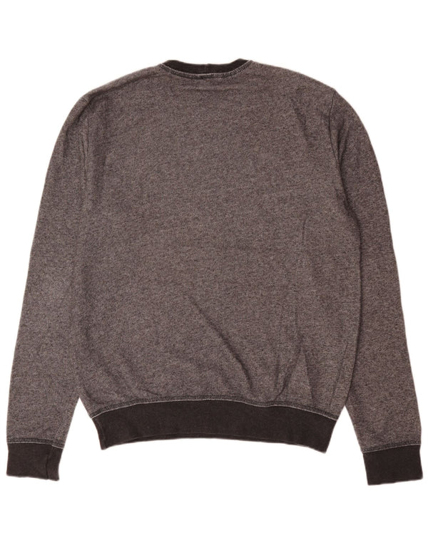 Felpa grafica da uomo Benetton Maglione 2XL Cotone chiazzato grigio