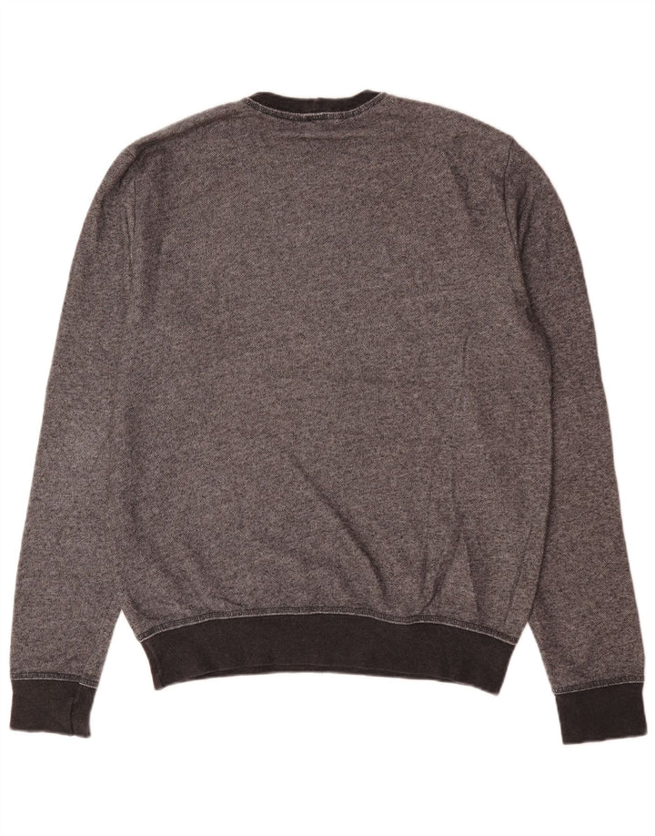 Felpa grafica da uomo Benetton Maglione 2XL Cotone chiazzato grigio