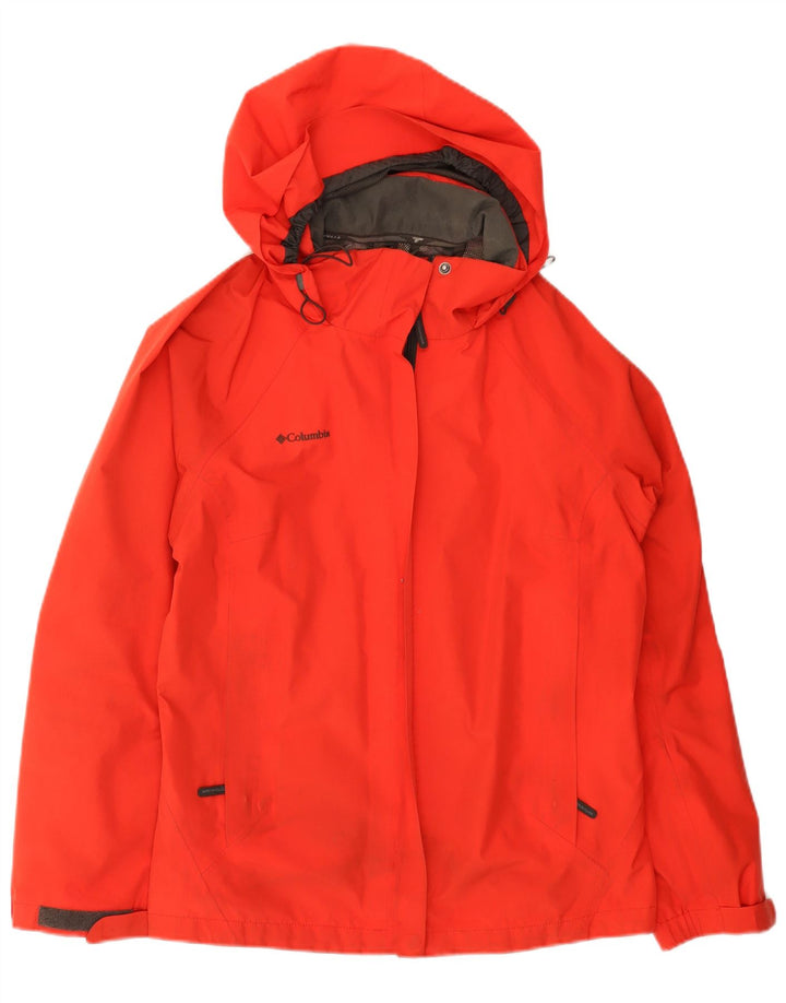 Giacca antipioggia con cappuccio da donna Columbia UK 16 Large Rosso Poliestere