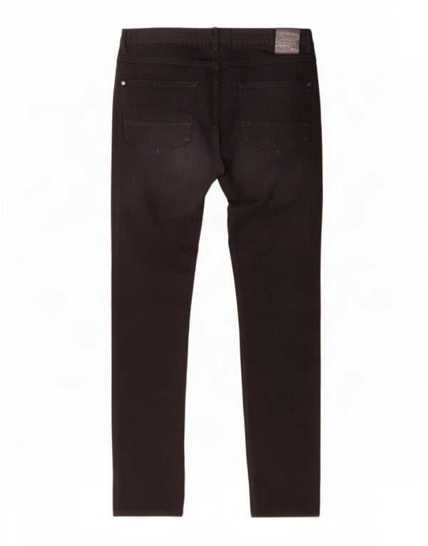 Jeans skinny da uomo Zara EU 44 Large W34 L31 Cotone nero
