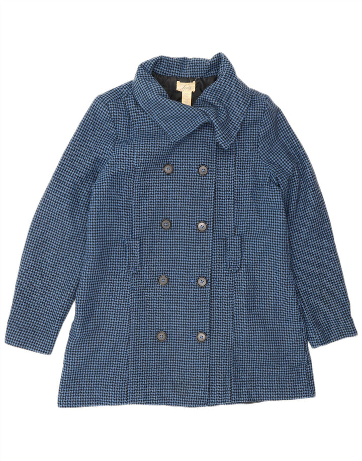 Cappotto doppiopetto da donna LEVI'S UK 16 Lana pied de poule blu grande