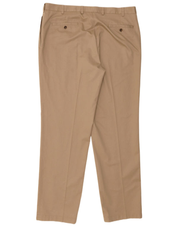 Pantaloni chino dritti da uomo Brooks Brothers W40 L34 cotone beige