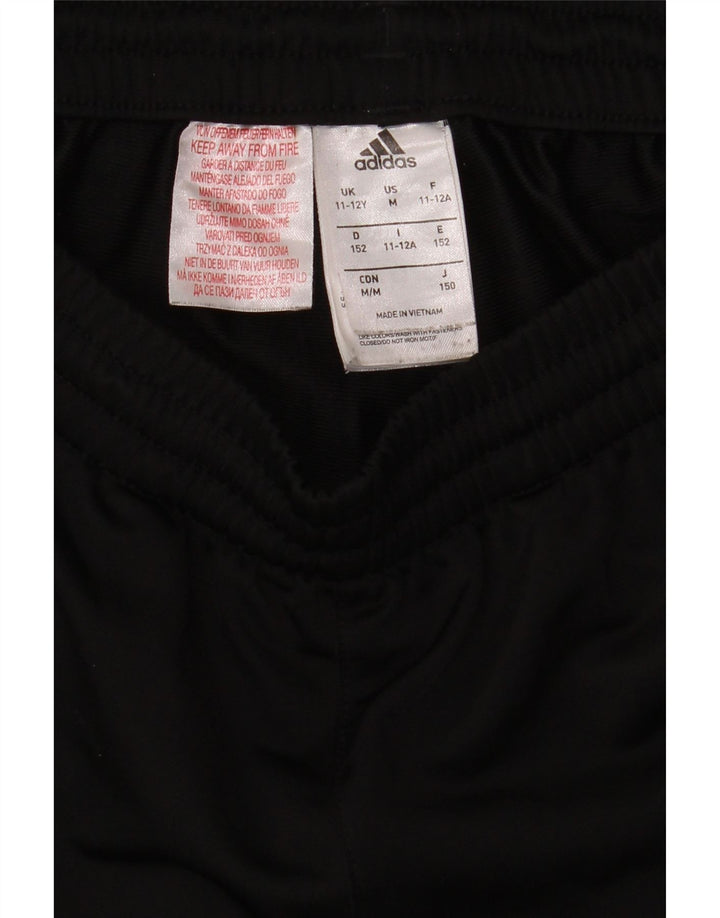Pantaloni della tuta da ragazzo Adidas 11-12 anni in poliestere nero
