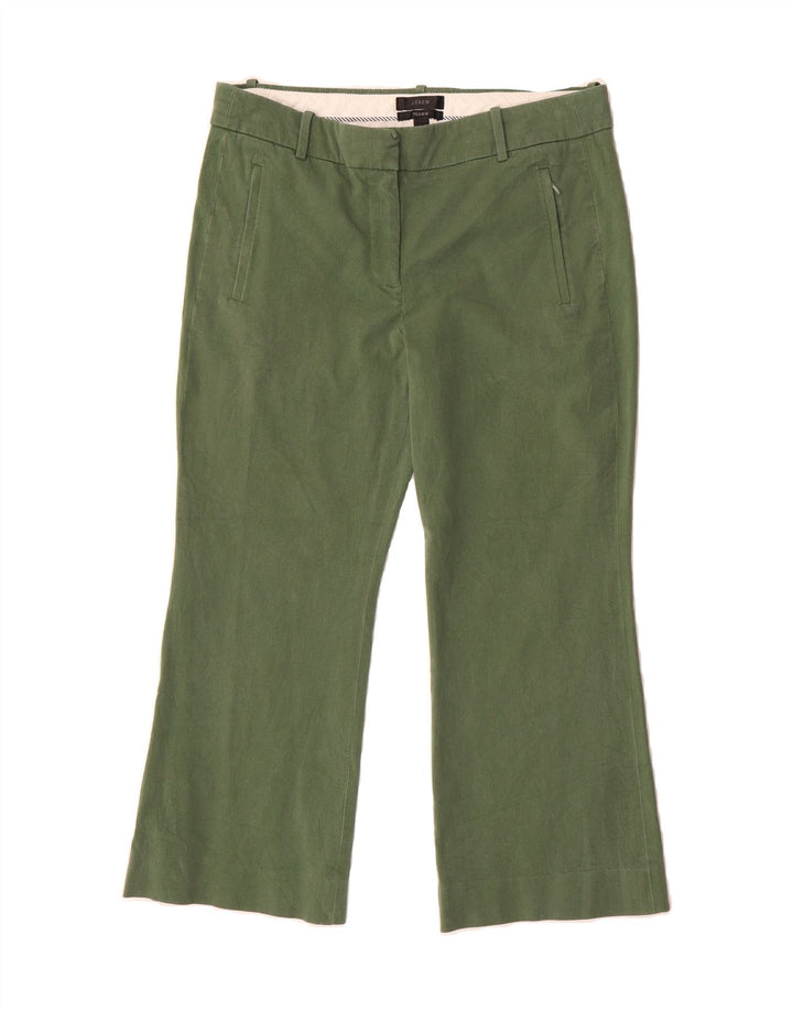 J. CREW Womens Teddie Bootcut Cropped Trousers US 8 Medium W32 L23 Green Vintage J. Crew and Second-Hand J. Crew from Messina Hembry 