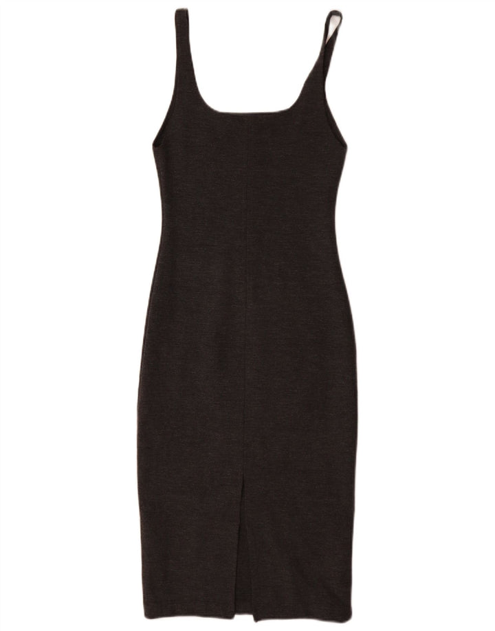 Abito aderente senza maniche da donna Zara UK 8 piccolo poliestere grigio
