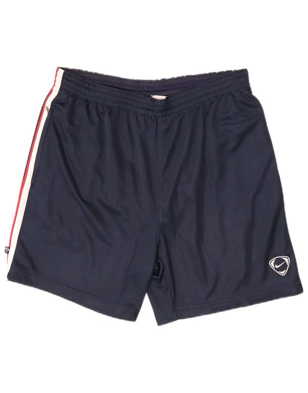Pantaloncini sportivi da uomo Nike Large in poliestere color block blu navy