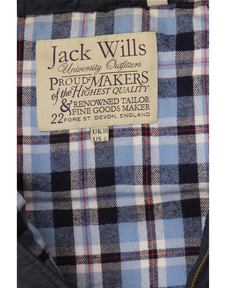 Gilet imbottito da donna Jack Wills UK 10 piccolo blu navy