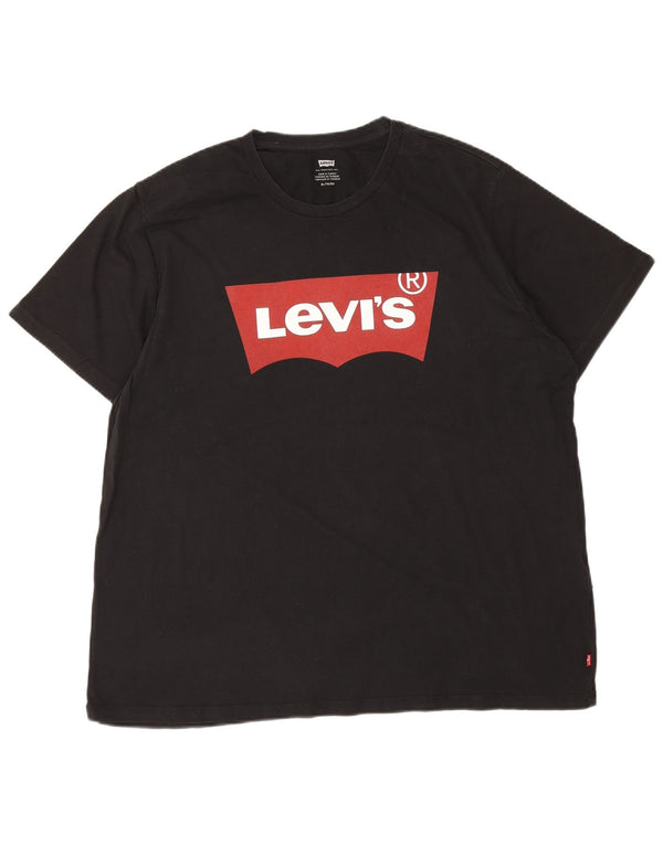 T-shirt grafica da uomo Levi's Top 2XL Logo in cotone nero