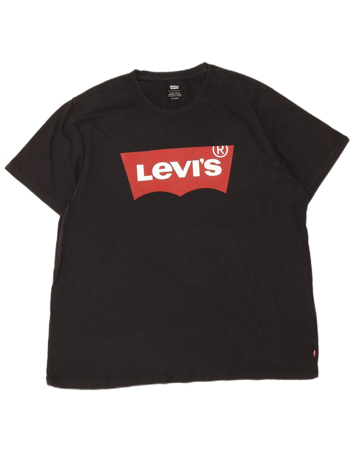 T-shirt grafica da uomo Levi's Top 2XL Logo in cotone nero
