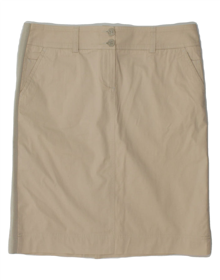 PAUL & SHARK Womens Straight Skirt IT 42 Medium W32 Beige Cotton Vintage Paul & Shark and Second-Hand Paul & Shark from Messina Hembry 