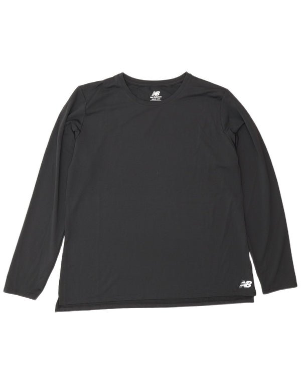 Maglia a maniche lunghe da uomo New Balance XL nera