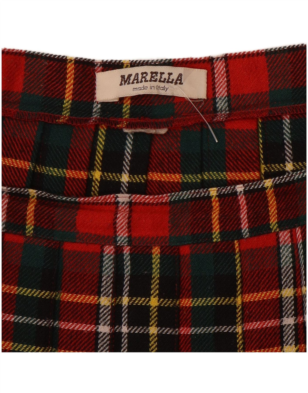 Gonna a portafoglio plissettata da donna Marella W30 a quadri rossi medi
