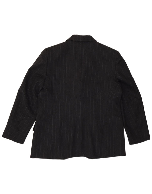 Giacca blazer da donna a 1 bottone Gianfranco Ferre UK 18 XL gessato grigio