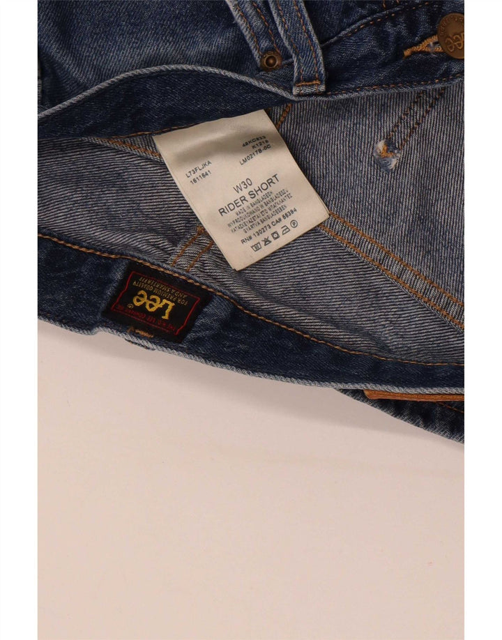 Pantaloncini di jeans Lee Rider da uomo W30 in cotone blu medio