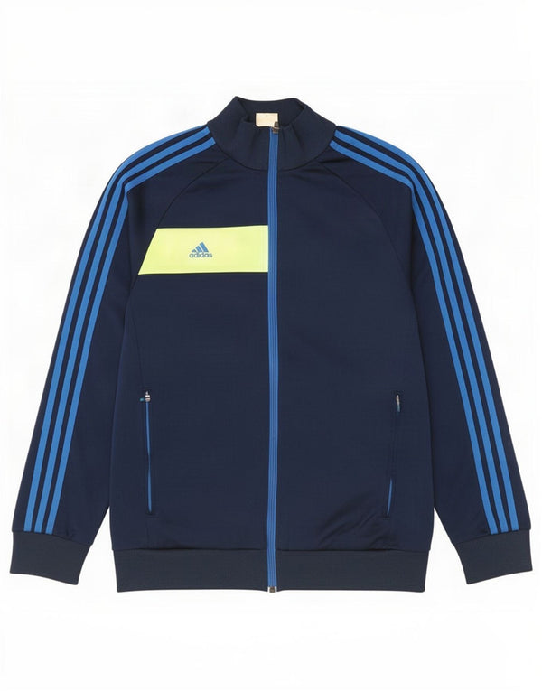 Giacca da tuta da uomo Adidas UK 40/42 Medium Blu Navy Colourblock