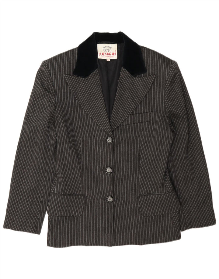Giacca Blazer 3 Bottoni Donna Laura Biagiotti IT 42 Gessato Grigio Medio