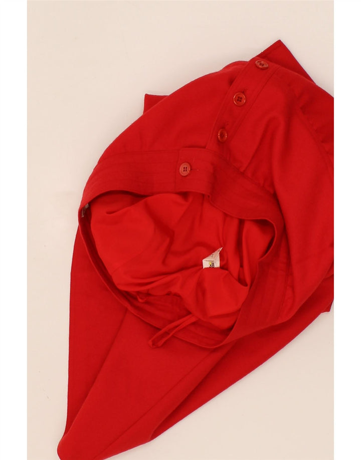 VINTAGE Womens A-Line Skirt EU 38 Medium W28 Red Wool Vintage Vintage and Second-Hand Vintage from Messina Hembry 