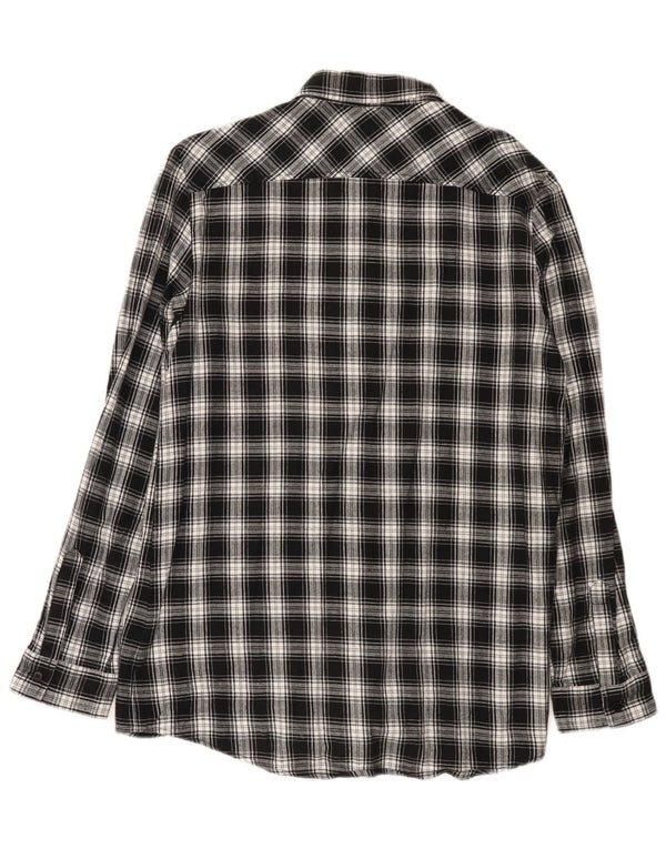 Camicia in flanella da donna Carrera UK 14 Cotone scozzese medio nero