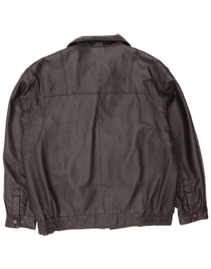 Giacca in pelle da uomo Morena UK 42 XL Pelle nera