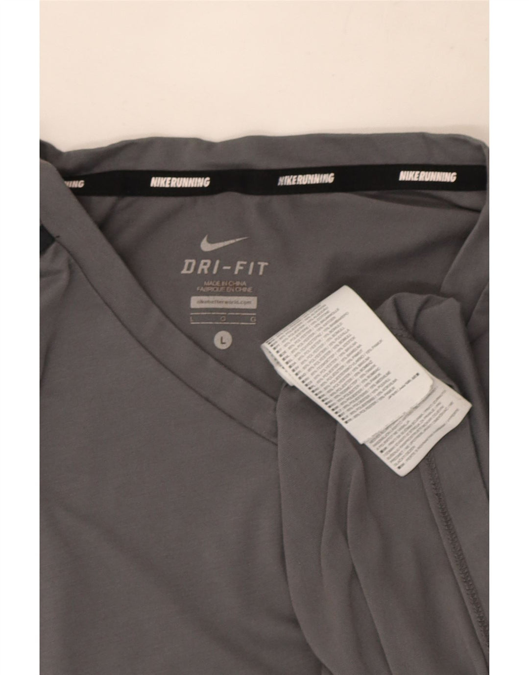T-shirt da uomo Nike Top grande in poliestere grigio