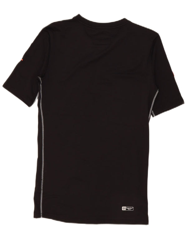 T-shirt grafica da uomo con vestibilità atletica Superdry, piccola, sportiva in poliestere nero