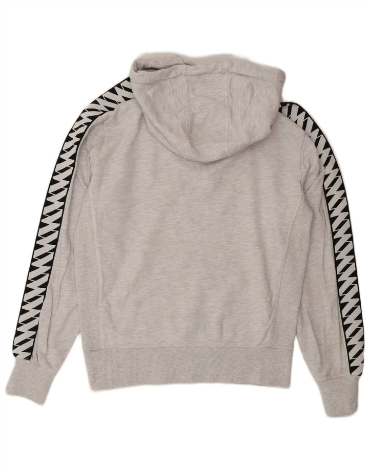 Felpa con cappuccio grafica da uomo Superdry Small in cotone grigio