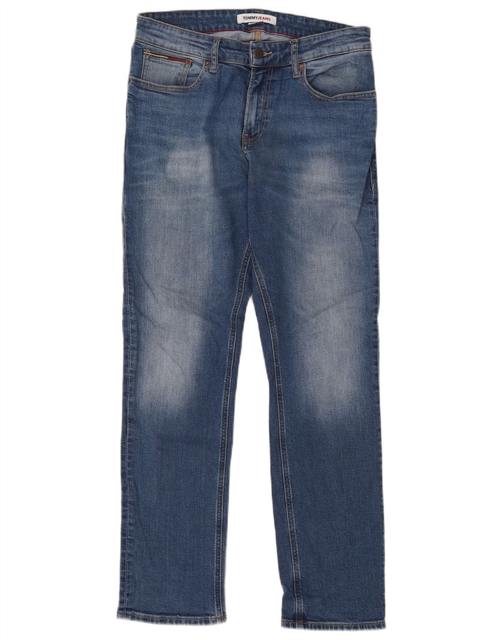 Jeans slim da uomo Tommy Hilfiger W30 L30 cotone blu