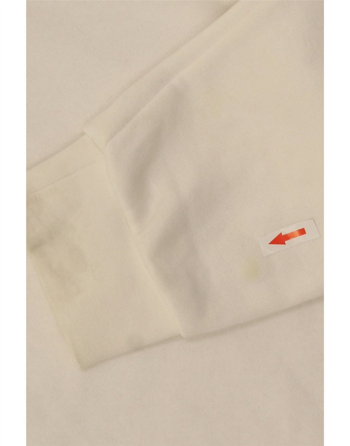 Felpa con cappuccio da uomo Adidas Large in cotone bianco
