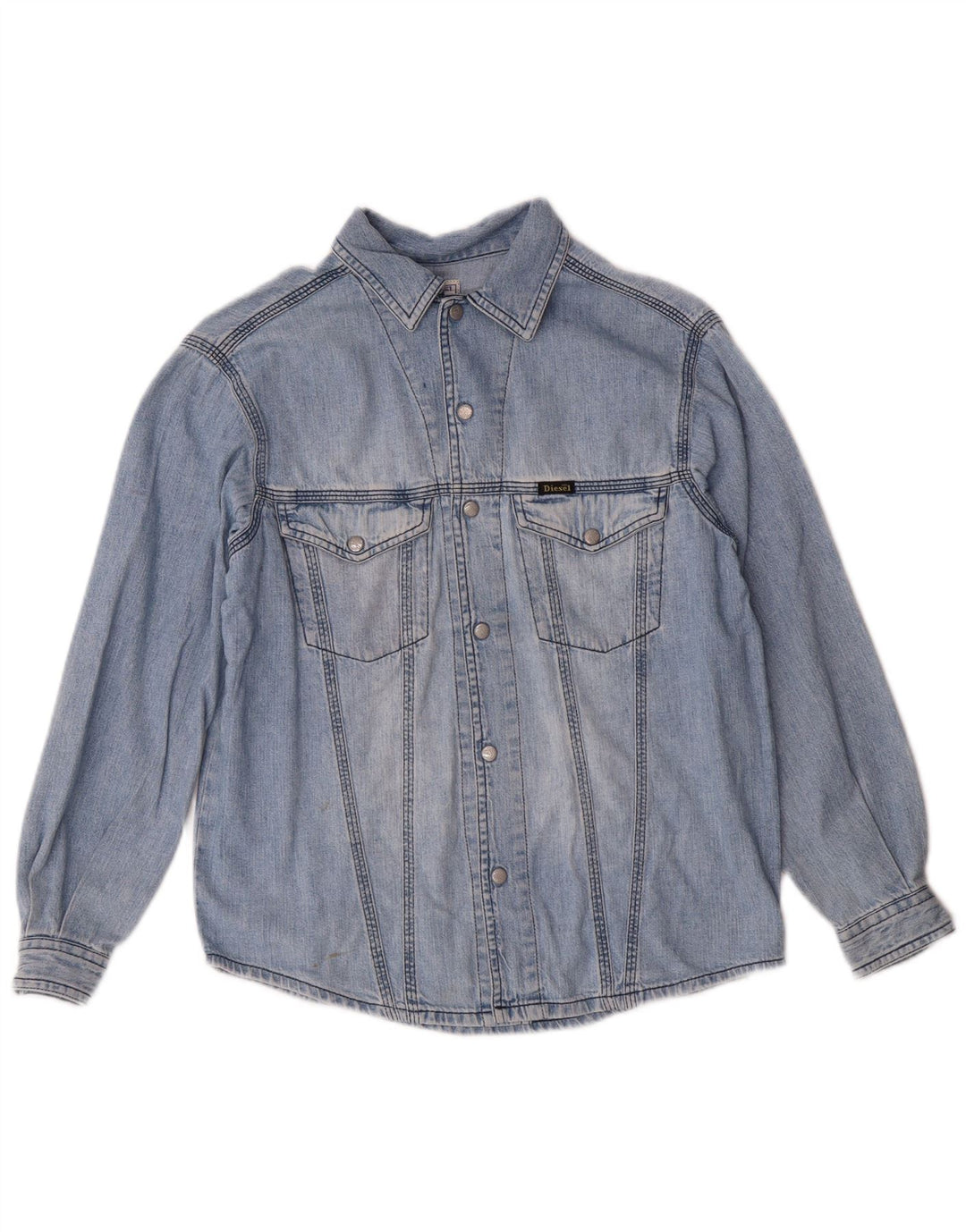 DIESEL Boys Denim Shirt 9-10 Years Blue Cotton