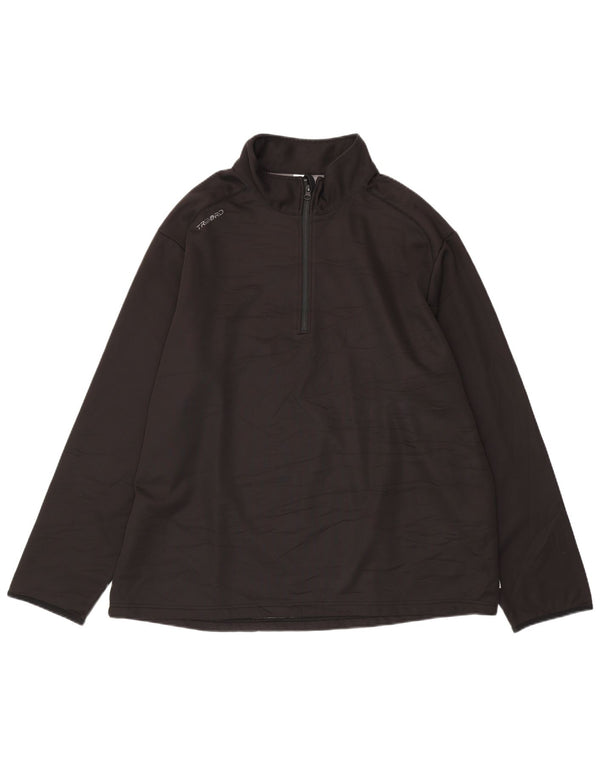 Felpa da uomo con collo con zip TRIBORD 3XL poliestere nero