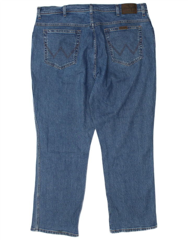Jeans dritti da uomo vestibilità regolare WRANGLER W42 L30 cotone blu